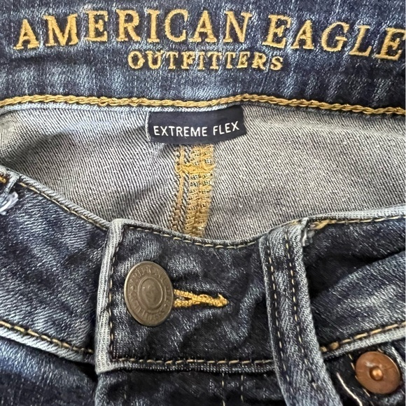 American Eagle Jeans Women's Size 26x28 Flex Skinny Blue Denim Medium Wash - Picture 6 of 9